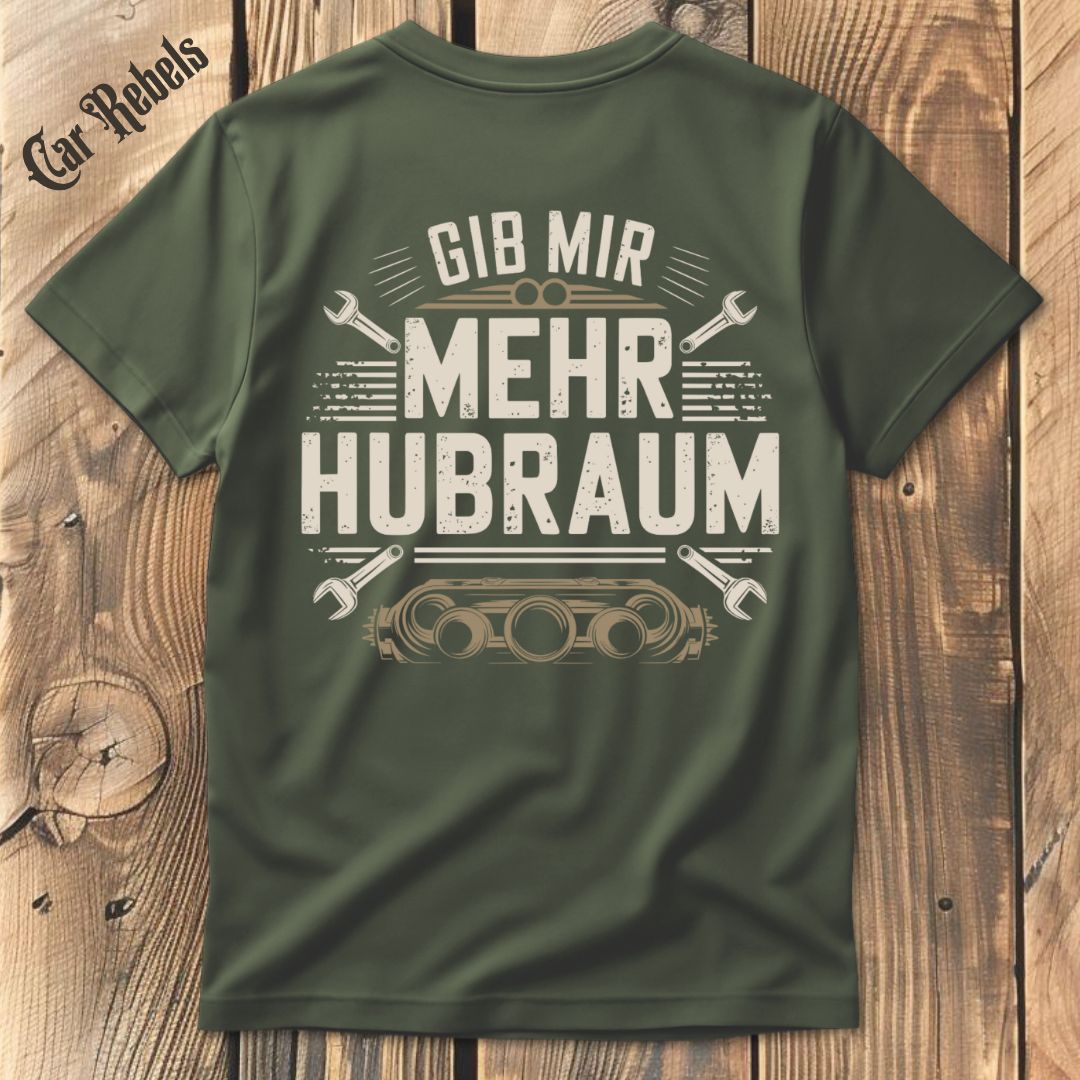 Mehr Hubraum T-Shirt Backprint - Car Rebels