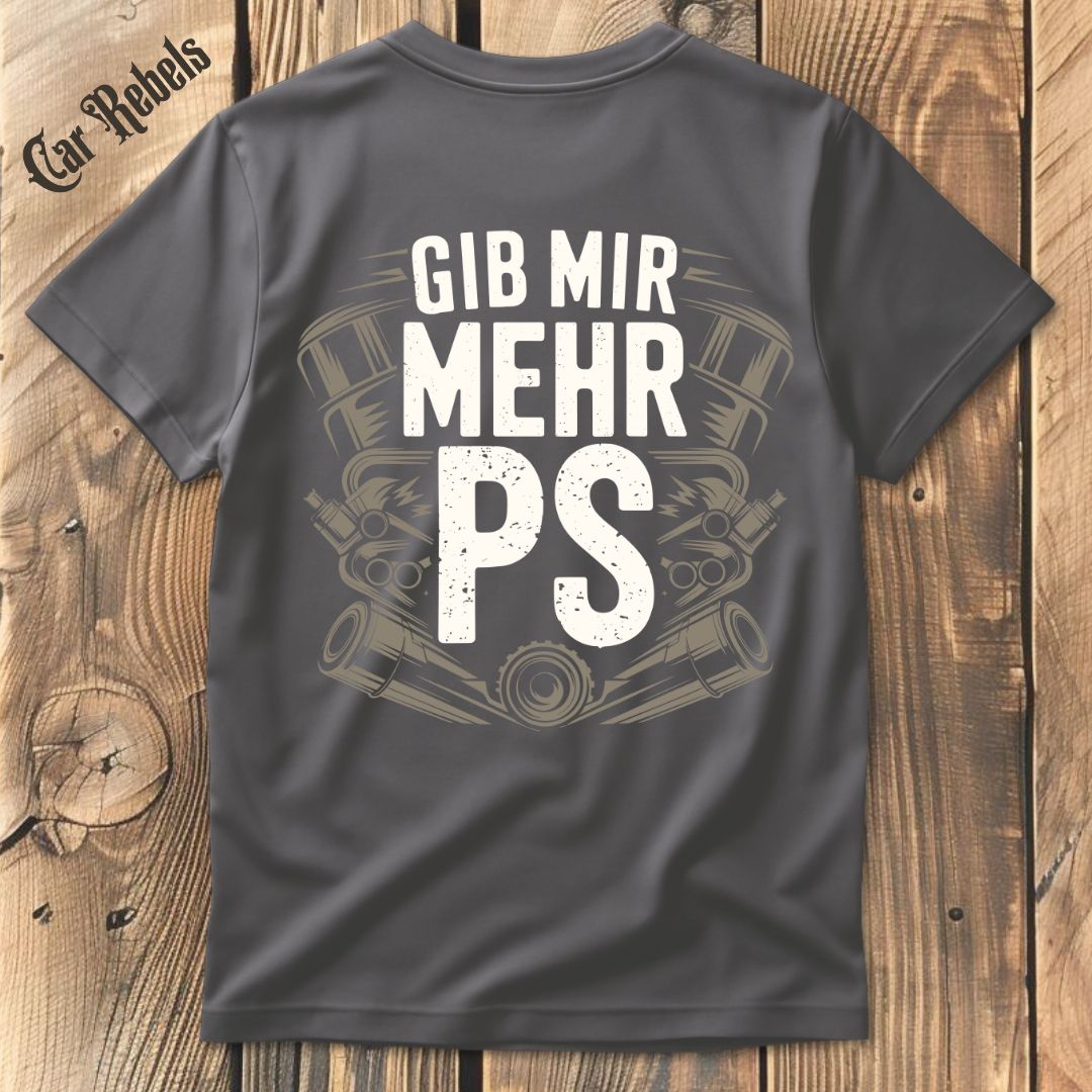 Mehr PS T-Shirt Backprint - Car Rebels