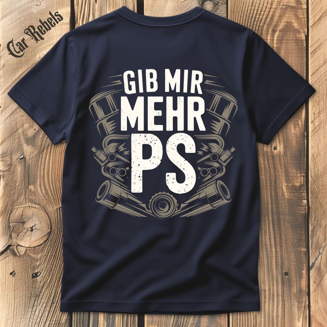 Mehr PS T-Shirt Backprint - Car Rebels