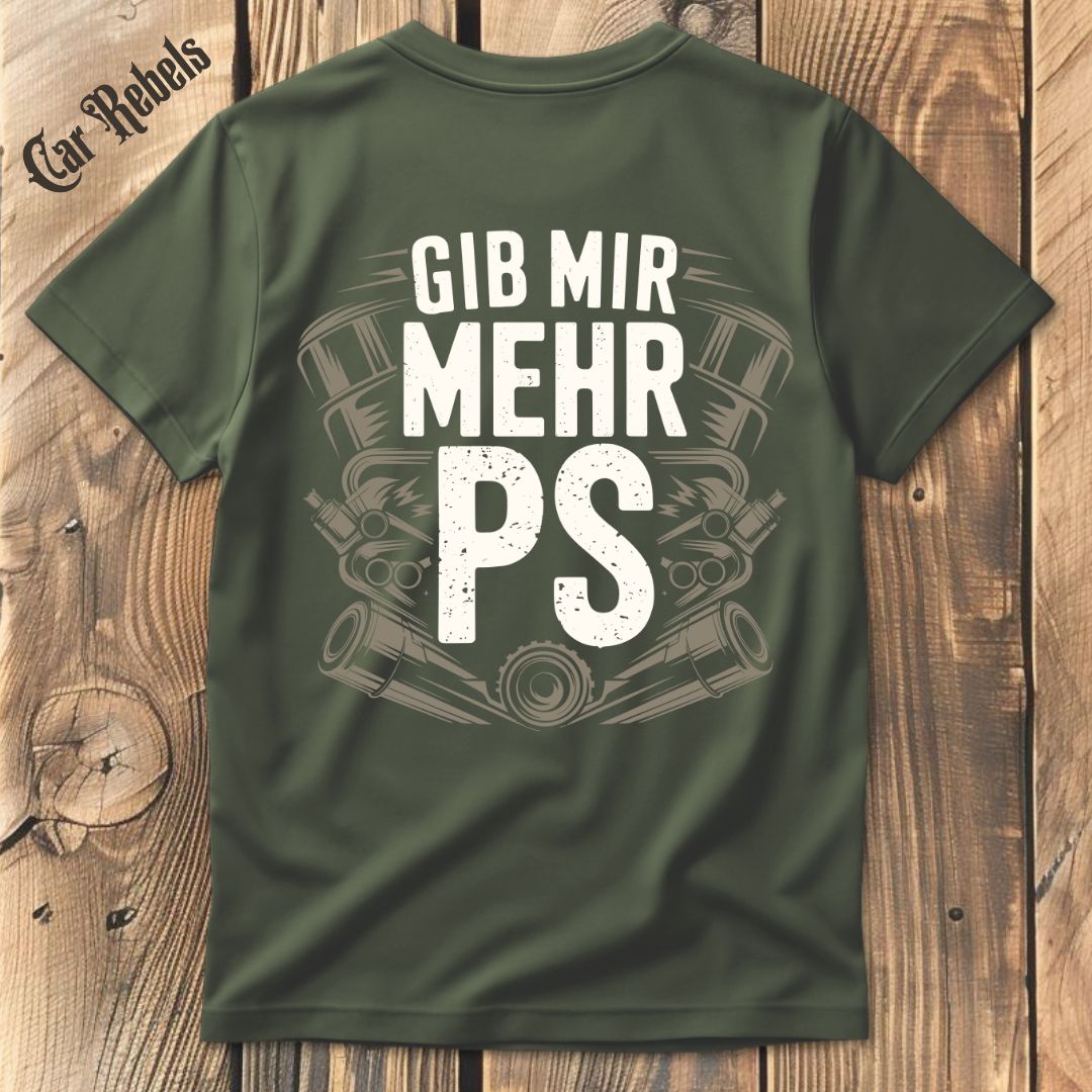 Mehr PS T-Shirt Backprint - Car Rebels