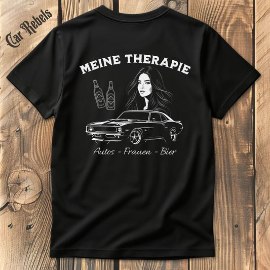 Meine Therapie T-Shirt Backprint - Car Rebels