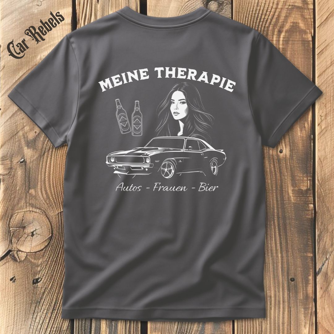 Meine Therapie T-Shirt Backprint - Car Rebels