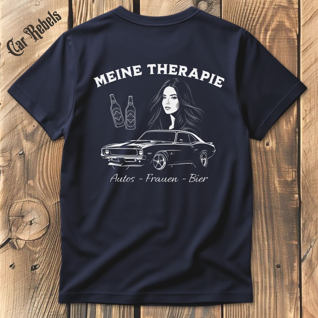 Meine Therapie T-Shirt Backprint - Car Rebels