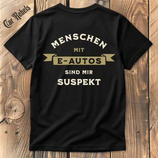 Menschen mit E - Autos T-Shirt Backprint - Car Rebels