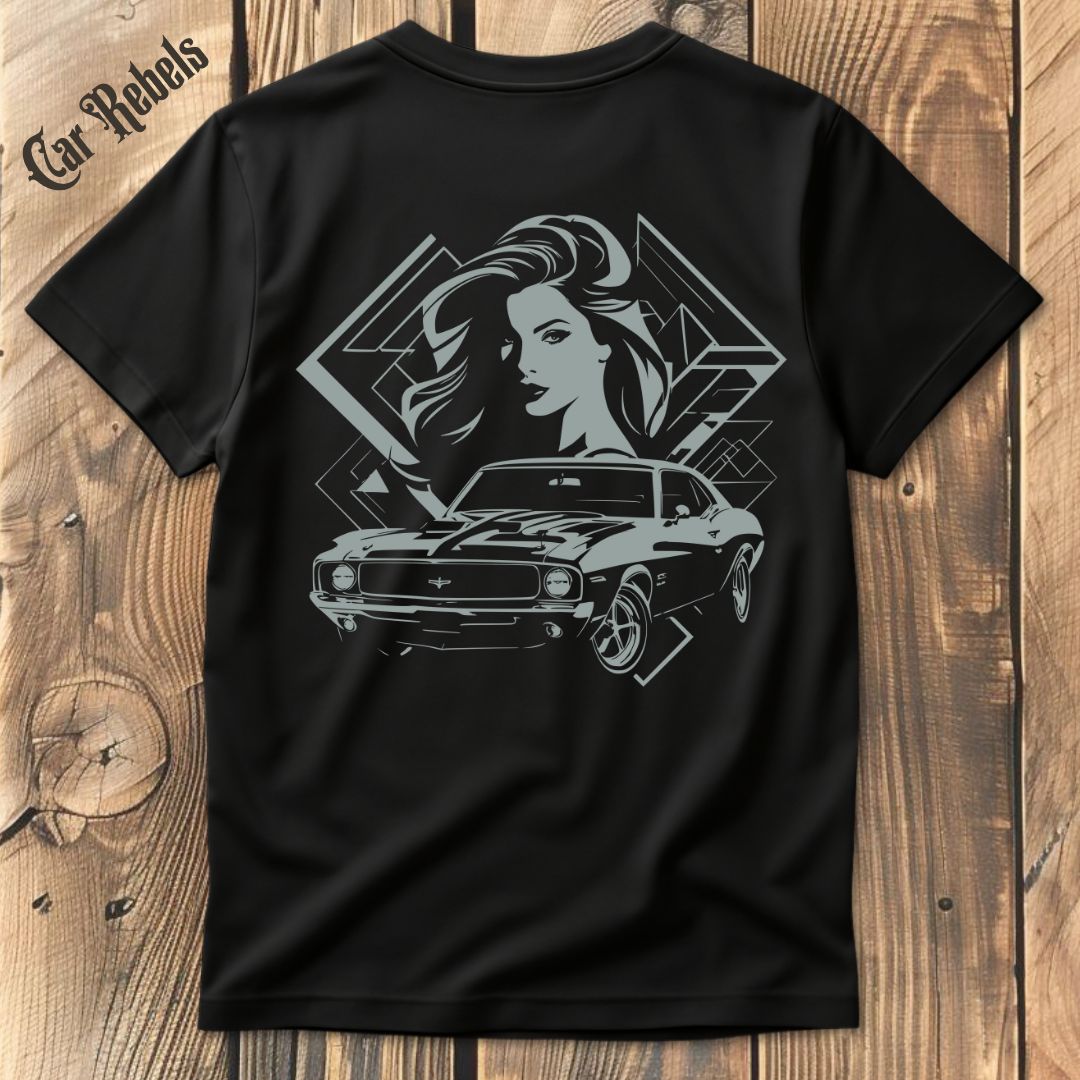 Muscle Chic T-Shirt Backprint - Car Rebels