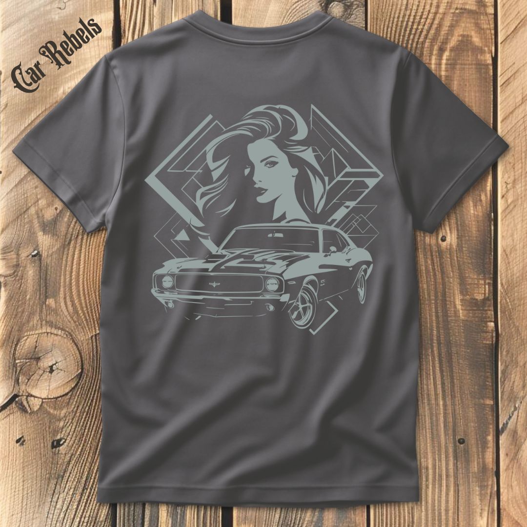 Muscle Chic T-Shirt Backprint - Car Rebels
