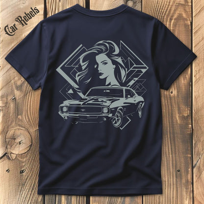 Muscle Chic T-Shirt Backprint - Car Rebels