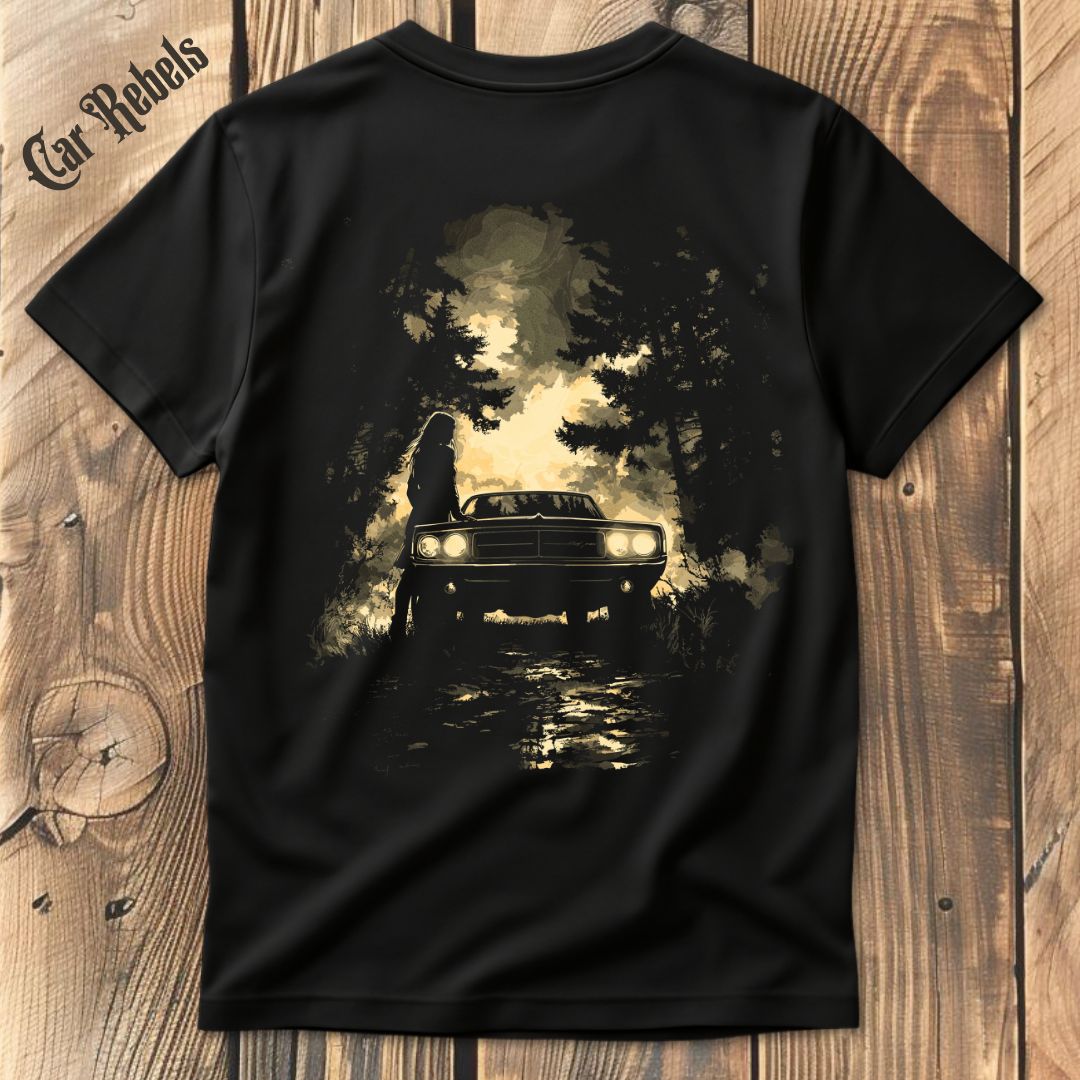 Night ride T-Shirt Backprint - Car Rebels