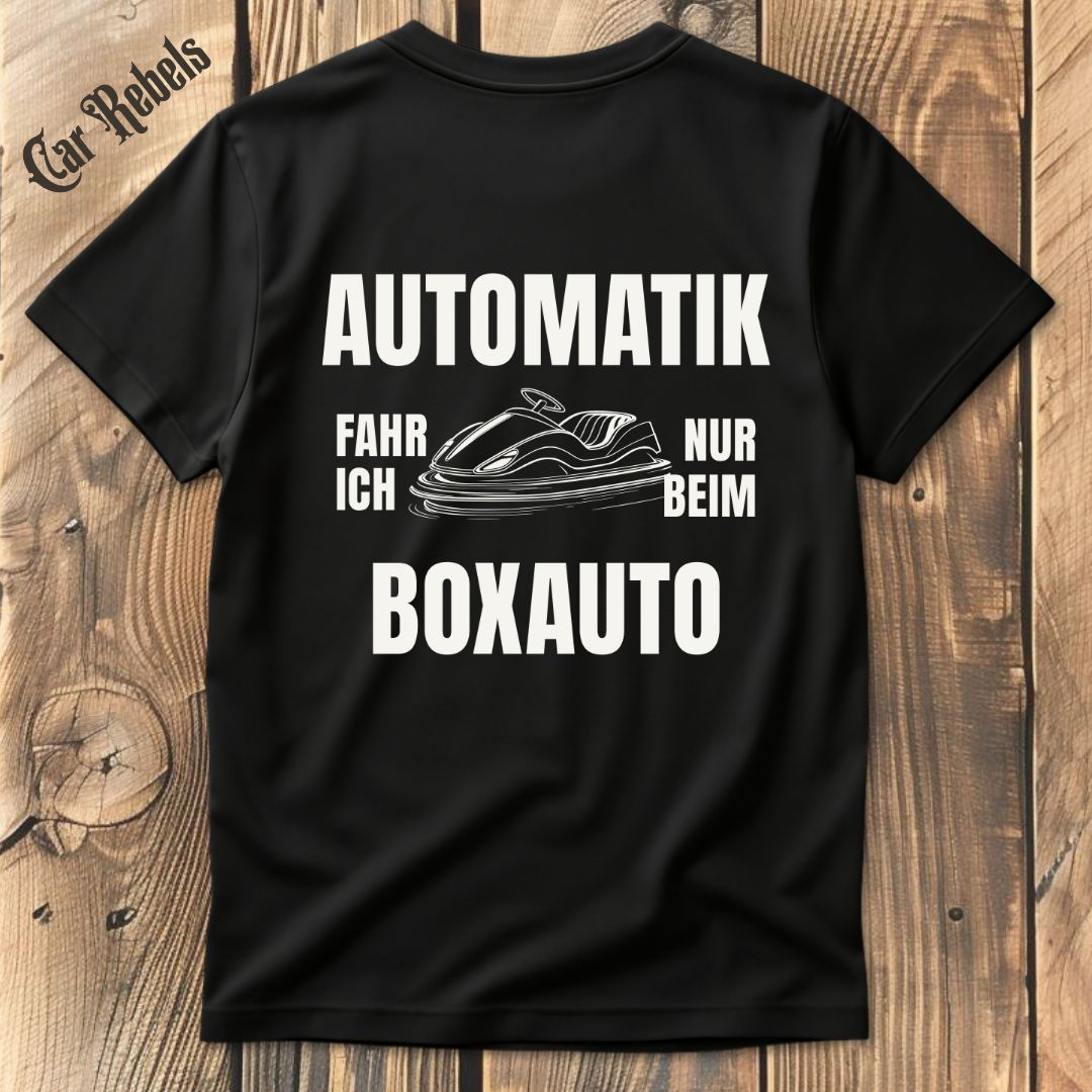 Nur beim Boxauto T-Shirt Backprint - Car Rebels