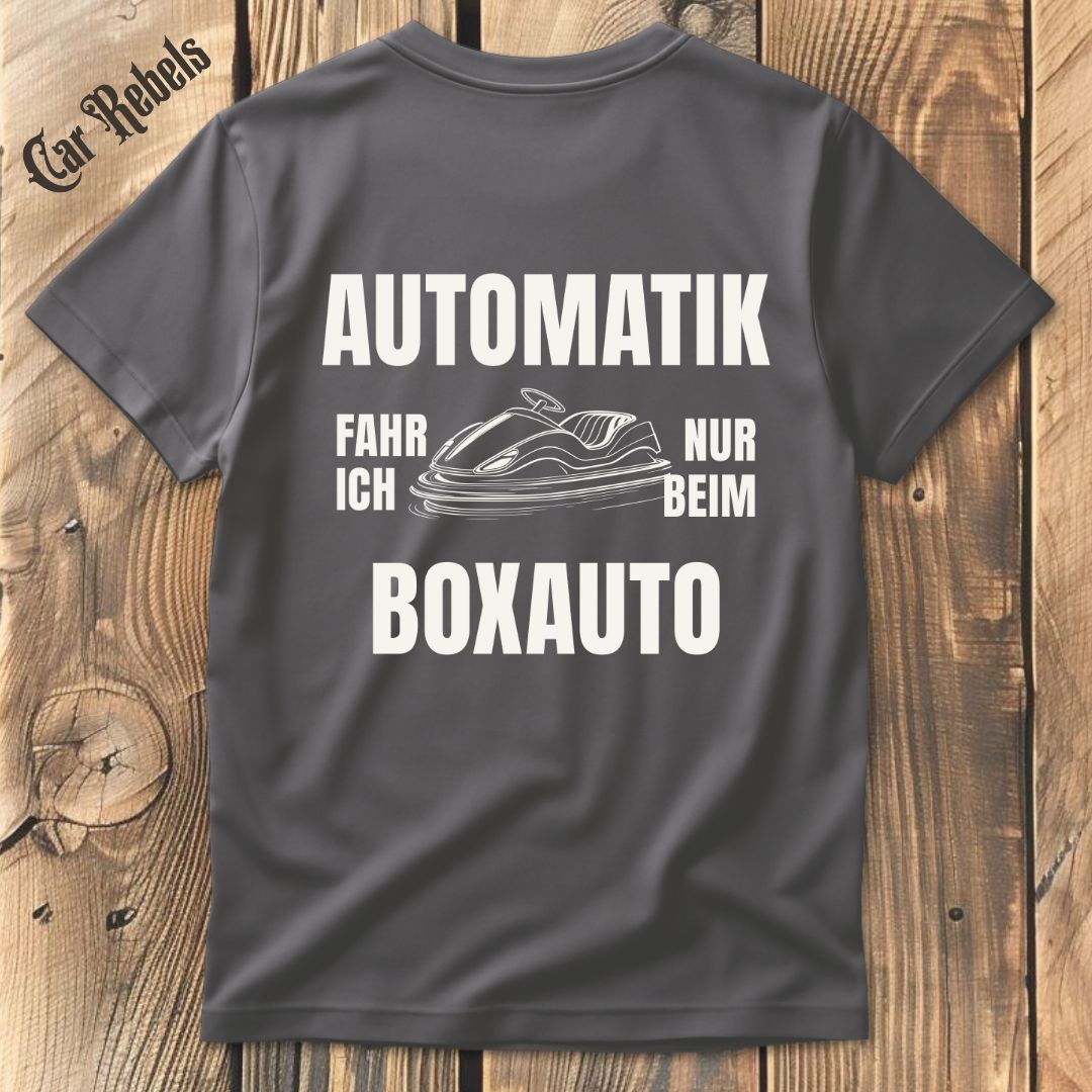 Nur beim Boxauto T-Shirt Backprint - Car Rebels