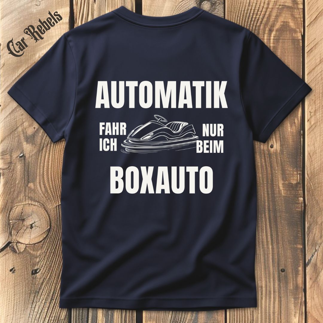 Nur beim Boxauto T-Shirt Backprint - Car Rebels