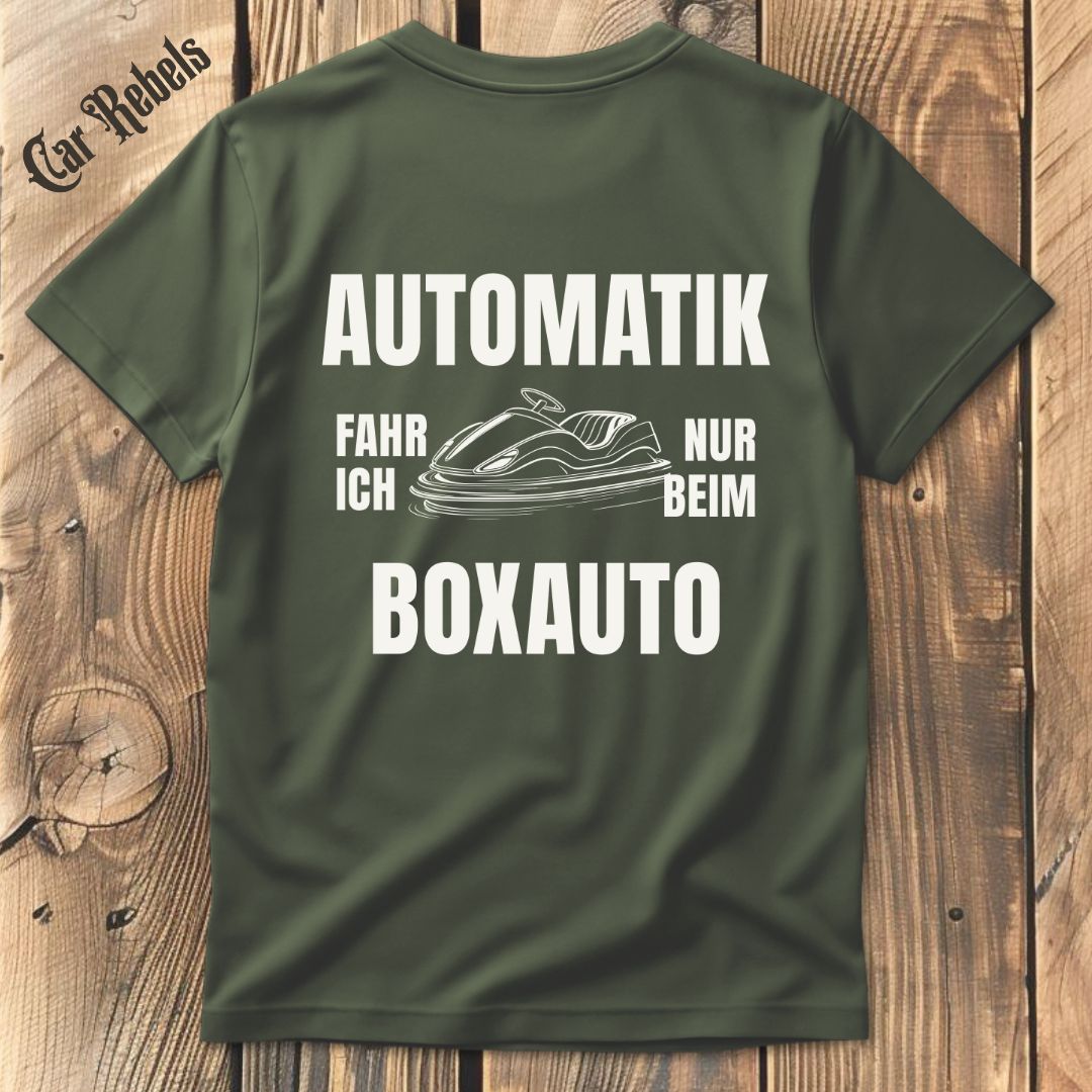 Nur beim Boxauto T-Shirt Backprint - Car Rebels