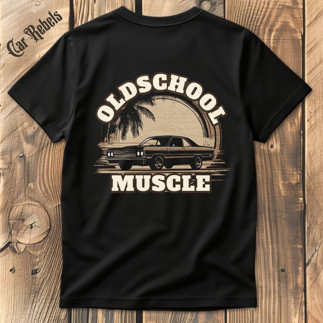 Oldschool Muscle T-Shirt Backprint - Car Rebels
