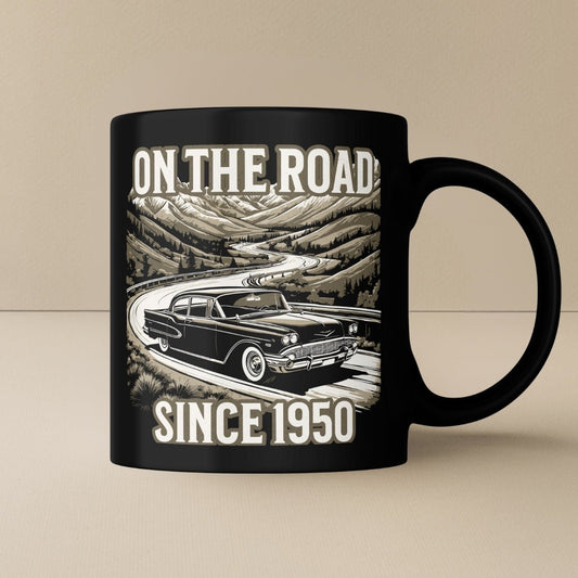 On the road 50 Geburtstags Tasse - Car Rebels