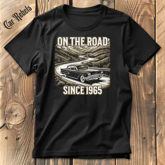 On the road 65 Geburtstags T-Shirt - Car Rebels