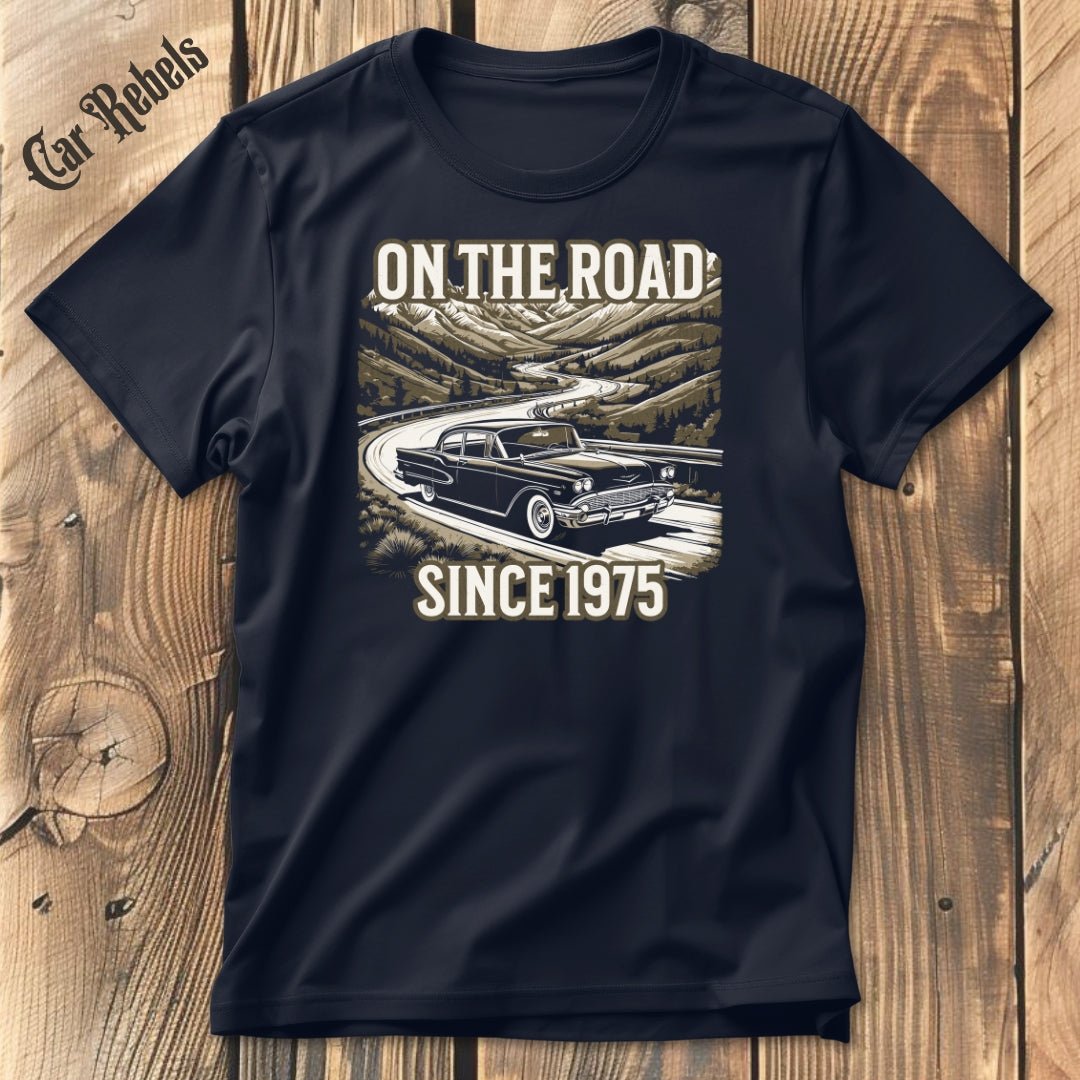 On the road 75 Geburtstags T-Shirt - Car Rebels