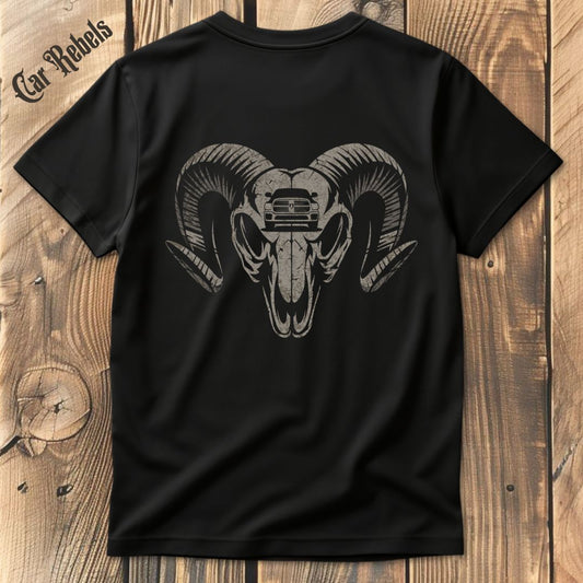 RAM Skull T-Shirt Backprint - Car Rebels