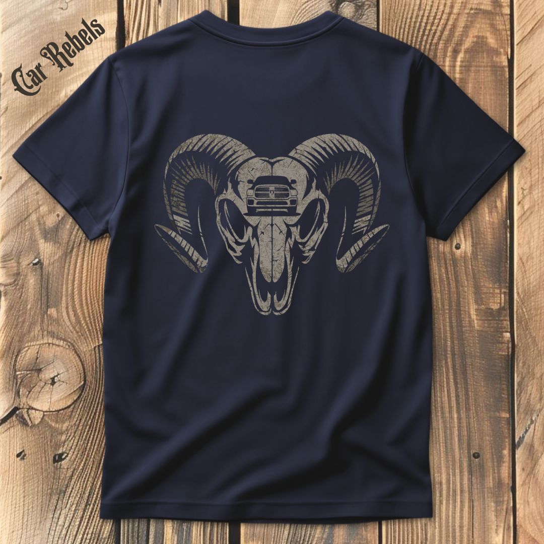 RAM Skull T-Shirt Backprint - Car Rebels