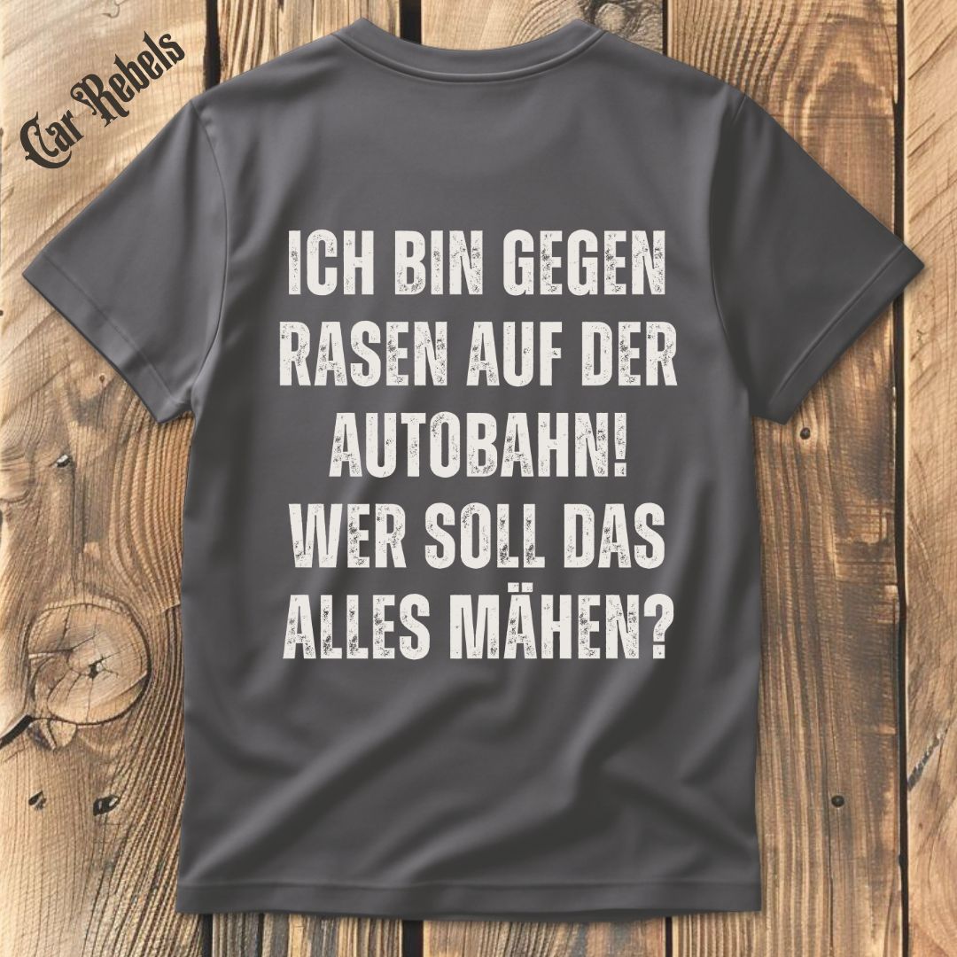 Rasen auf der Autobahn T-Shirt Backprint - Car Rebels