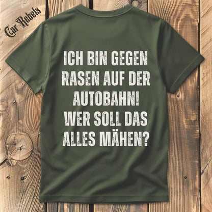 Rasen auf der Autobahn T-Shirt Backprint - Car Rebels