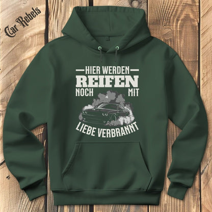 Reifen mit Liebe verbrannt Hoodie - Car Rebels