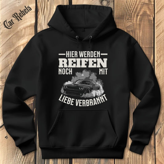 Reifen mit Liebe verbrannt Hoodie - Car Rebels