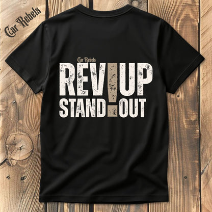 Rev Up Car Rebels T-Shirt Backprint - Car Rebels