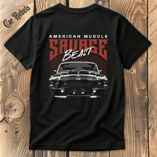 Savage Beast T-Shirt Backprint - Car Rebels