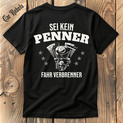 Sei kein Penner V8 T-Shirt Backprint - Car Rebels