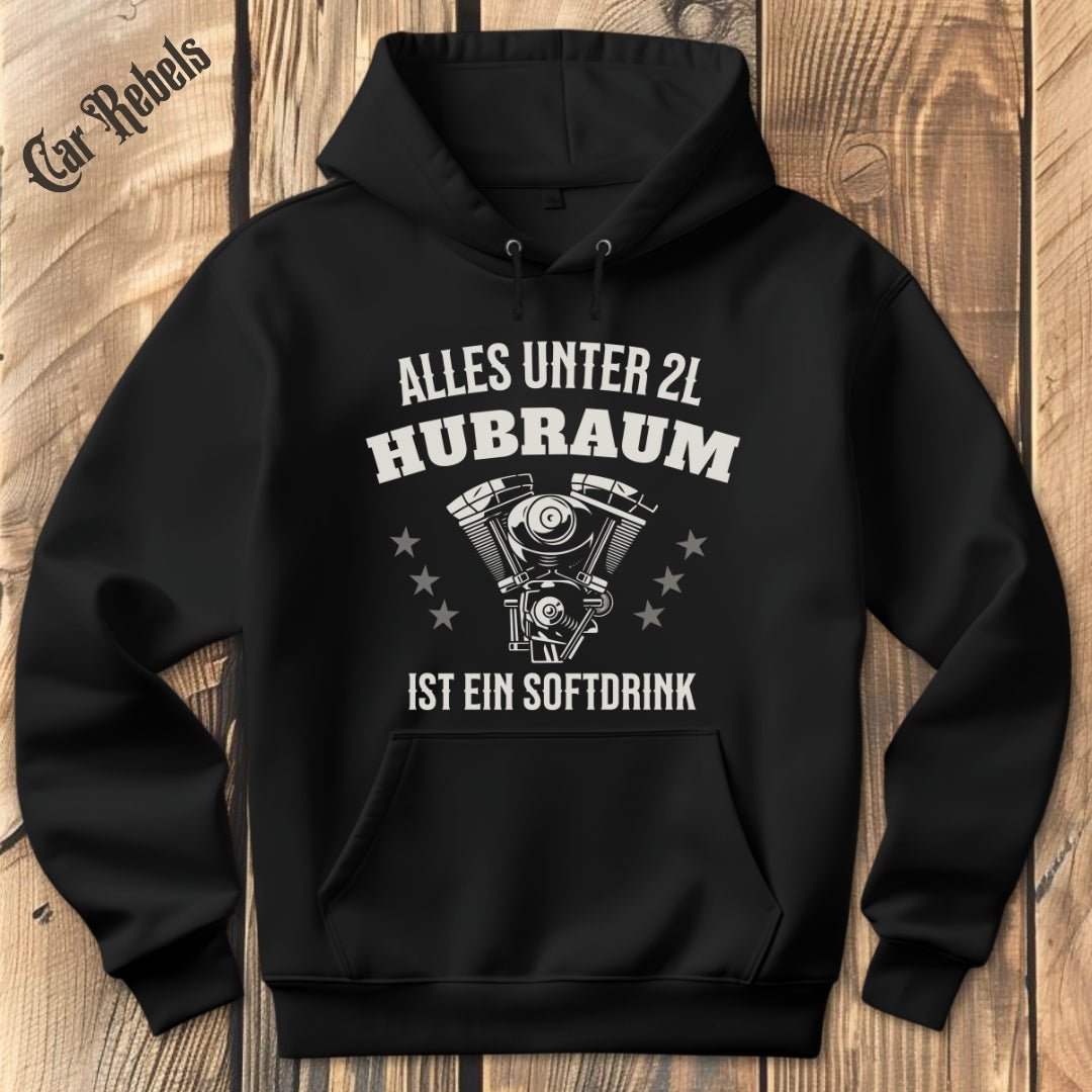 Softdrink 2L Hubraum Hoodie - Car Rebels