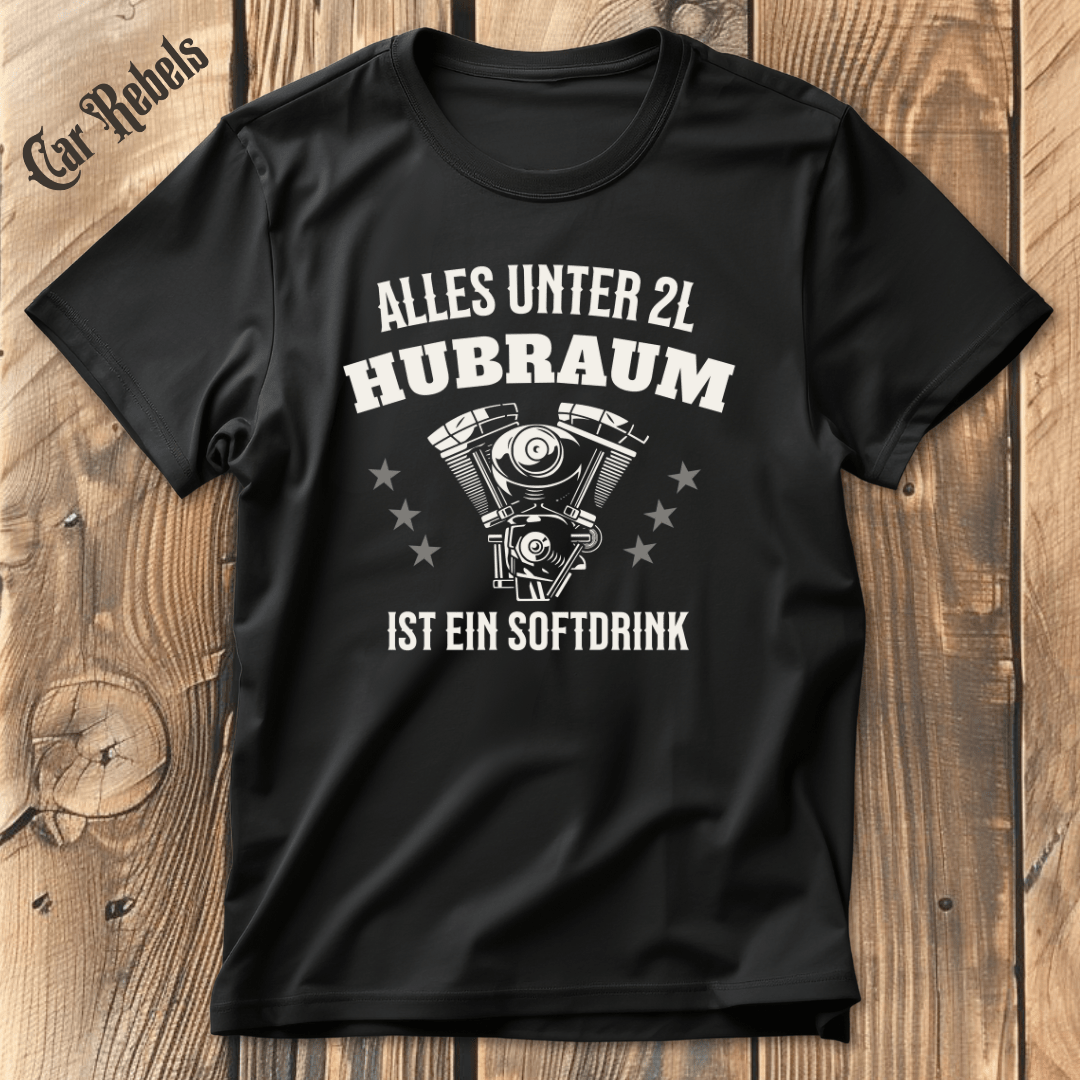 Softdrink 2L Hubraum T-Shirt - Car Rebels
