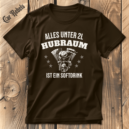Softdrink 2L Hubraum T-Shirt - Car Rebels