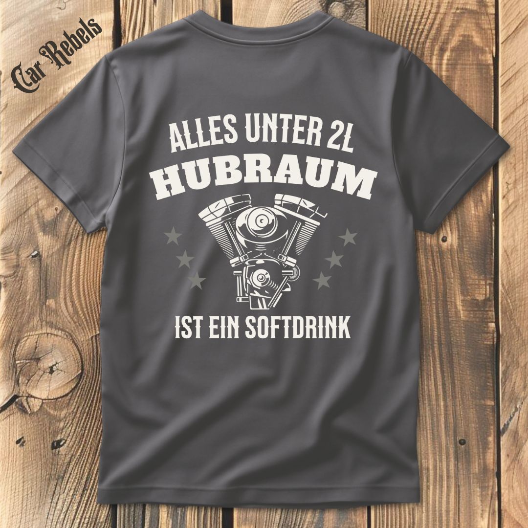 Softdrink 2L Hubraum T-Shirt Backprint - Car Rebels