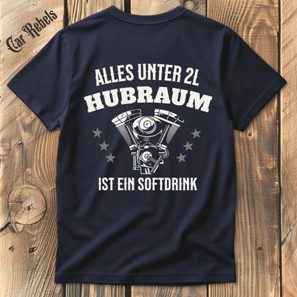 Softdrink 2L Hubraum T-Shirt Backprint - Car Rebels
