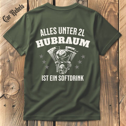 Softdrink 2L Hubraum T-Shirt Backprint - Car Rebels