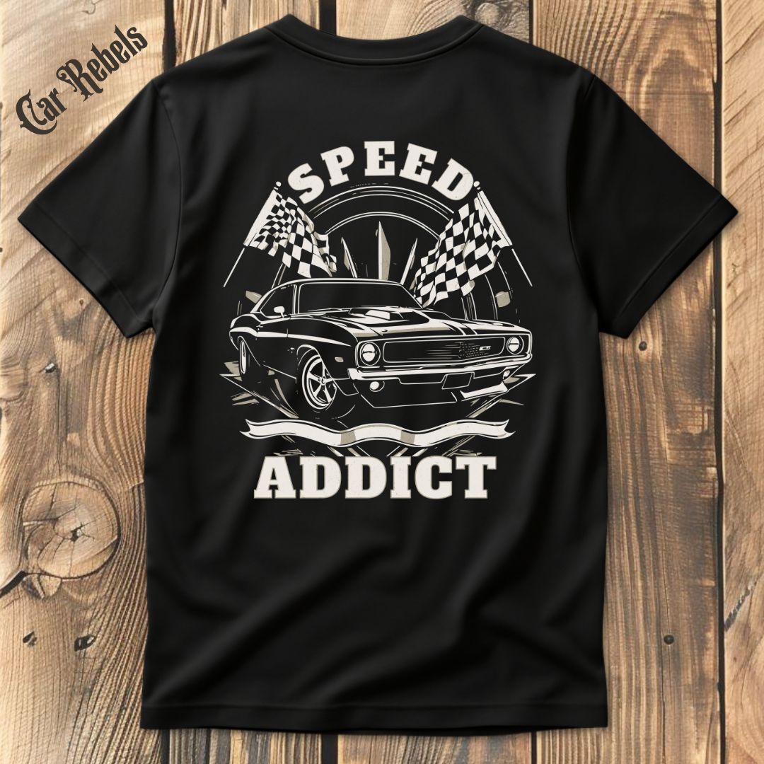 Speed Addict T-Shirt Backprint - Car Rebels