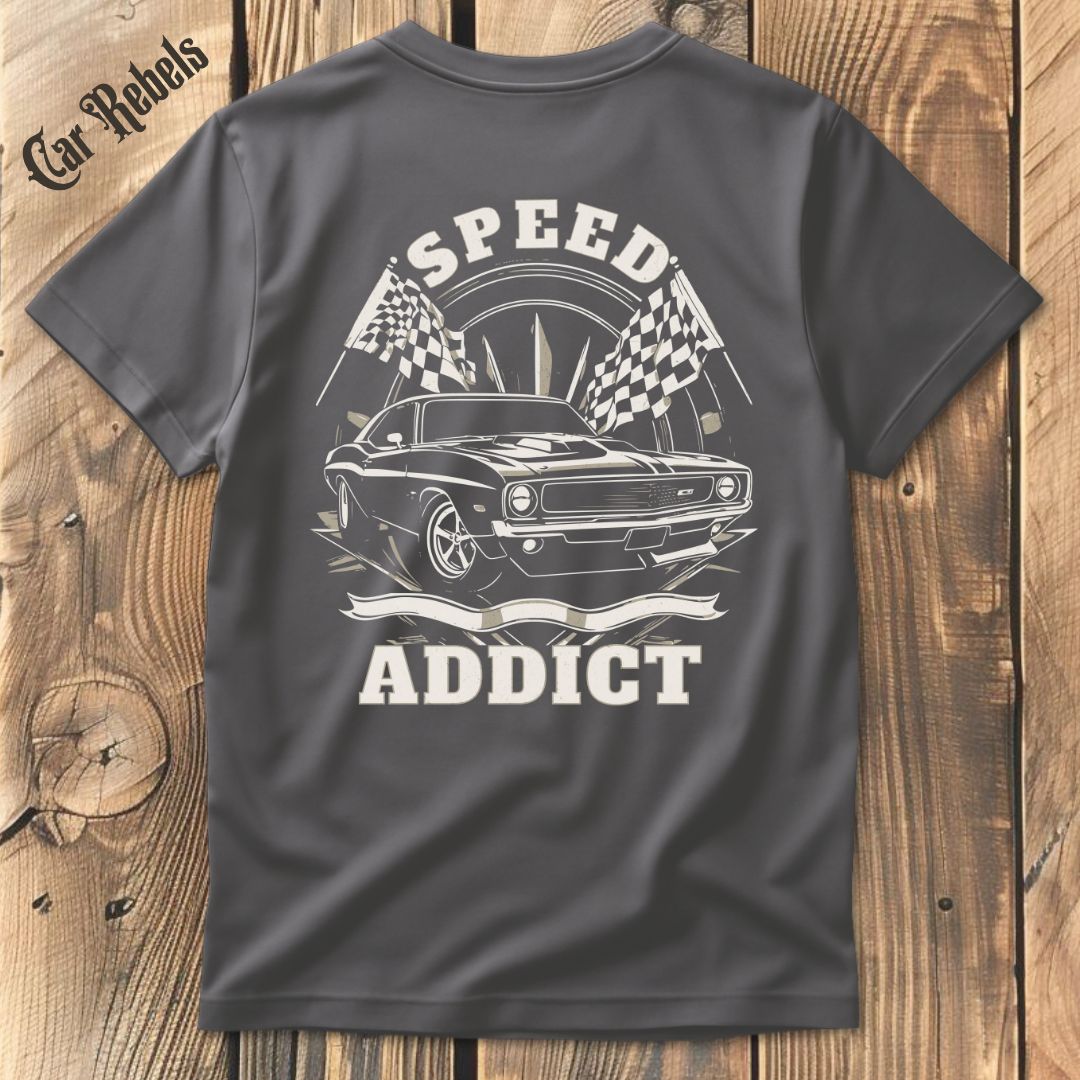 Speed Addict T-Shirt Backprint - Car Rebels