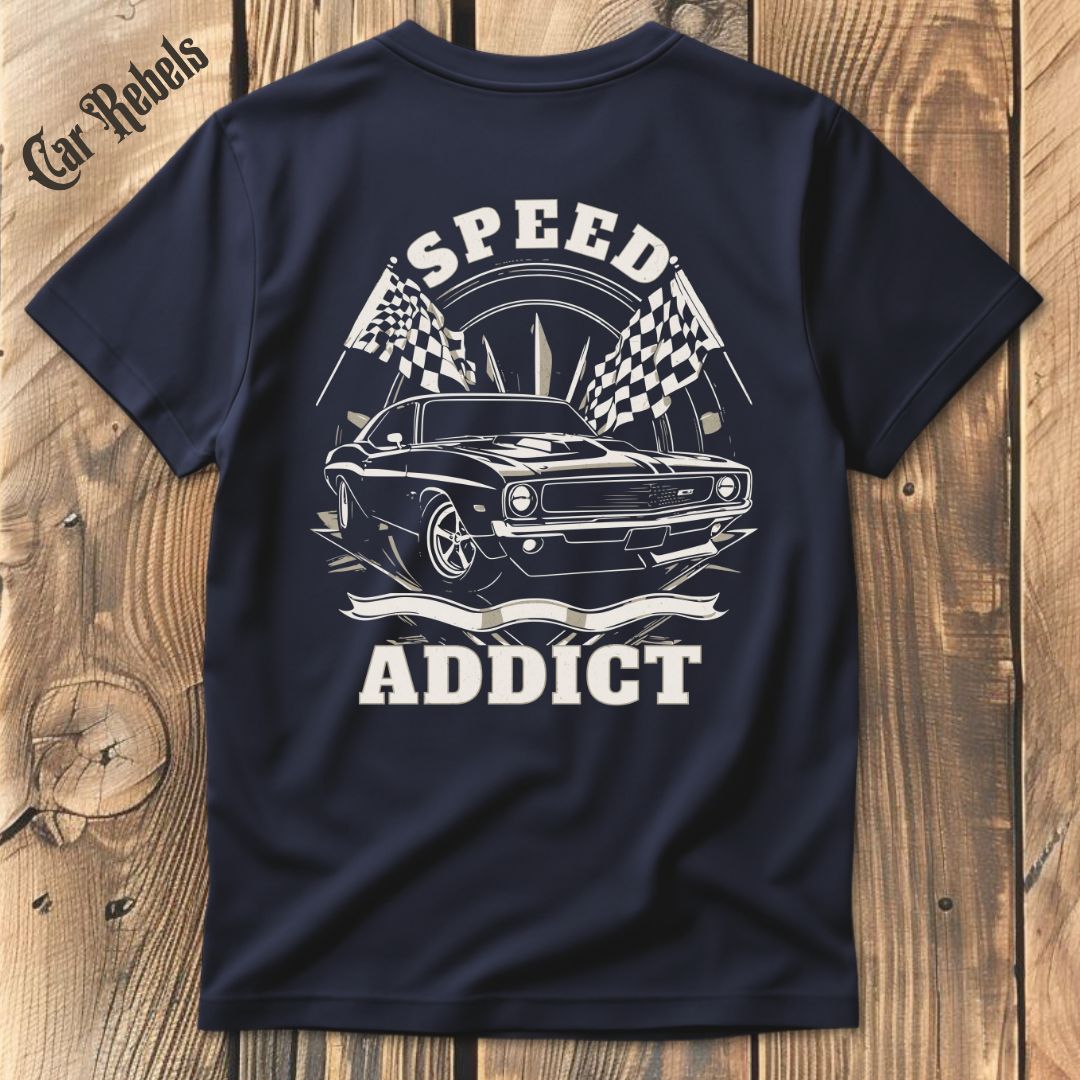 Speed Addict T-Shirt Backprint - Car Rebels