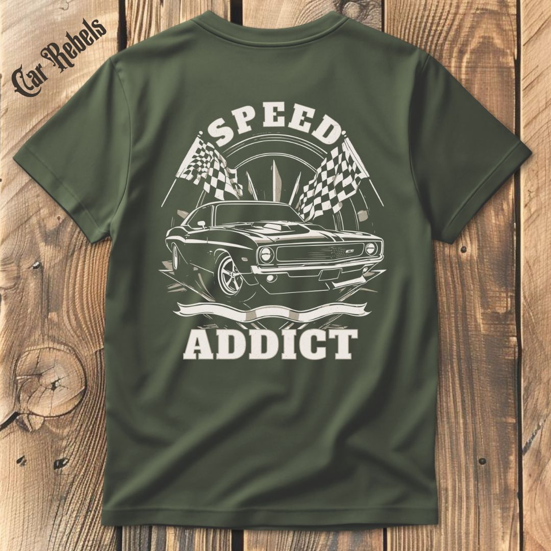 Speed Addict T-Shirt Backprint - Car Rebels