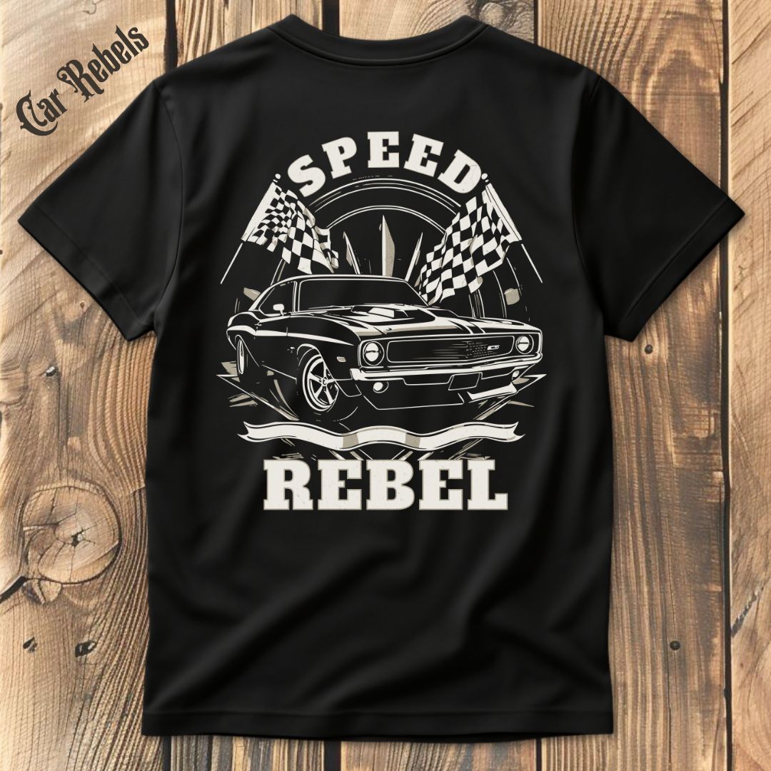 Speed Rebel T-Shirt Backprint - Car Rebels