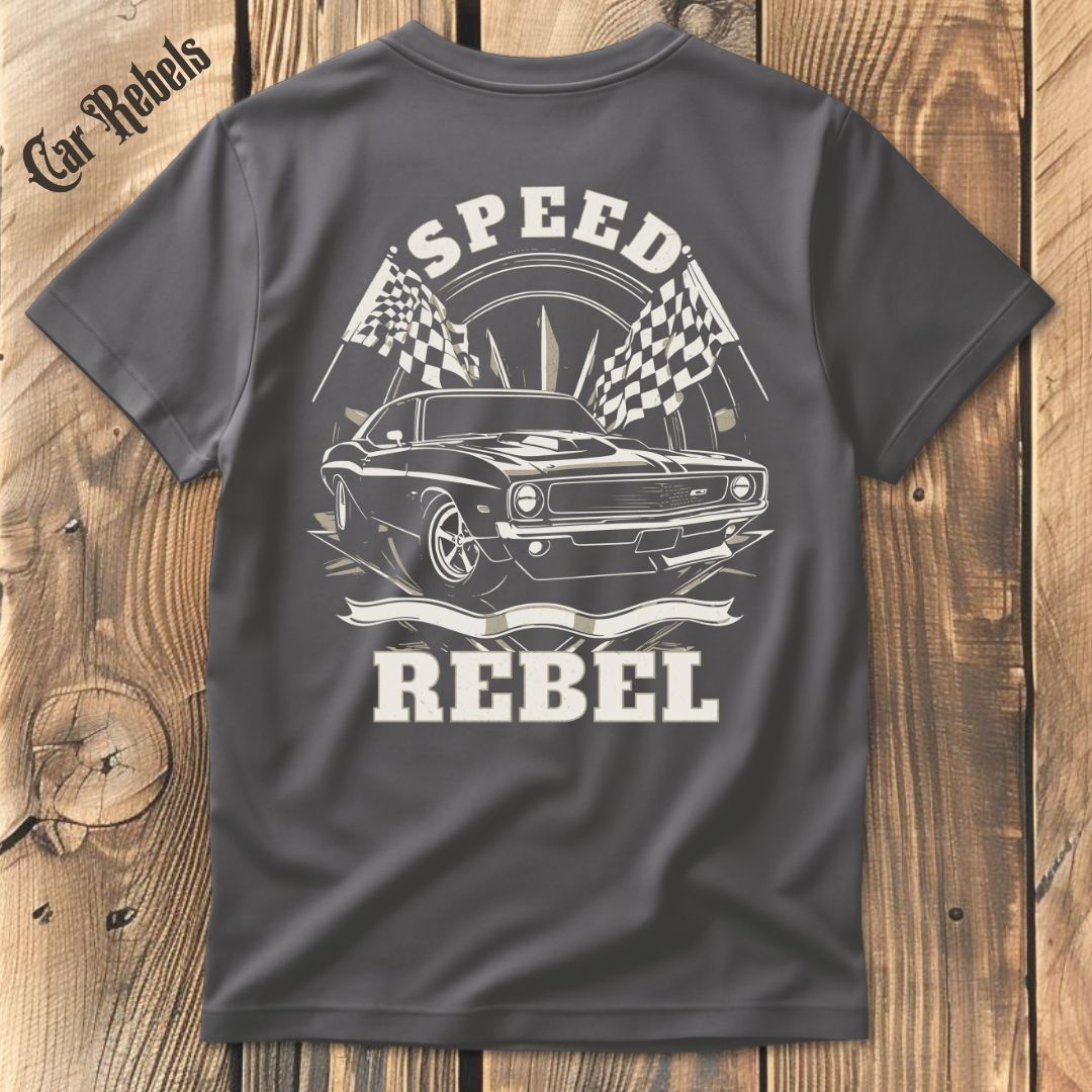 Speed Rebel T-Shirt Backprint - Car Rebels