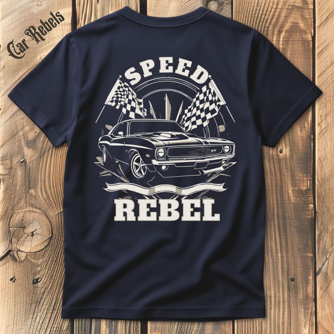 Speed Rebel T-Shirt Backprint - Car Rebels