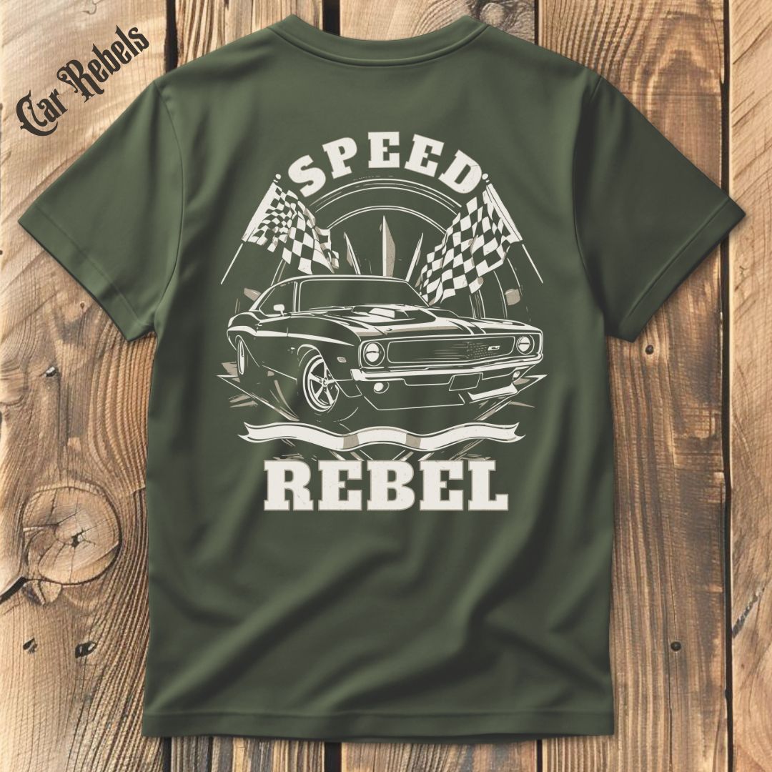 Speed Rebel T-Shirt Backprint - Car Rebels