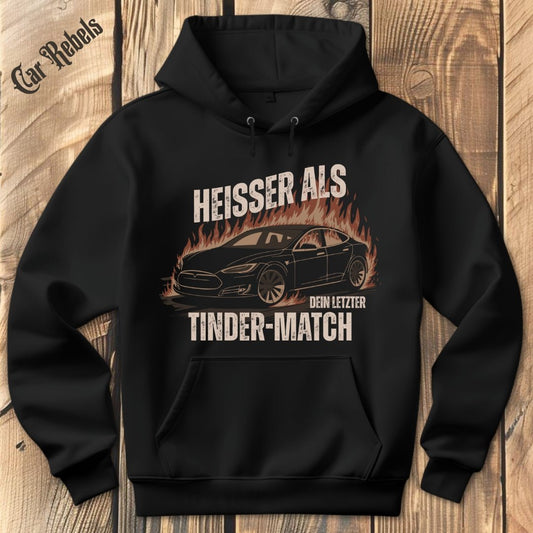 Tesla Tinder Hoodie - Car Rebels