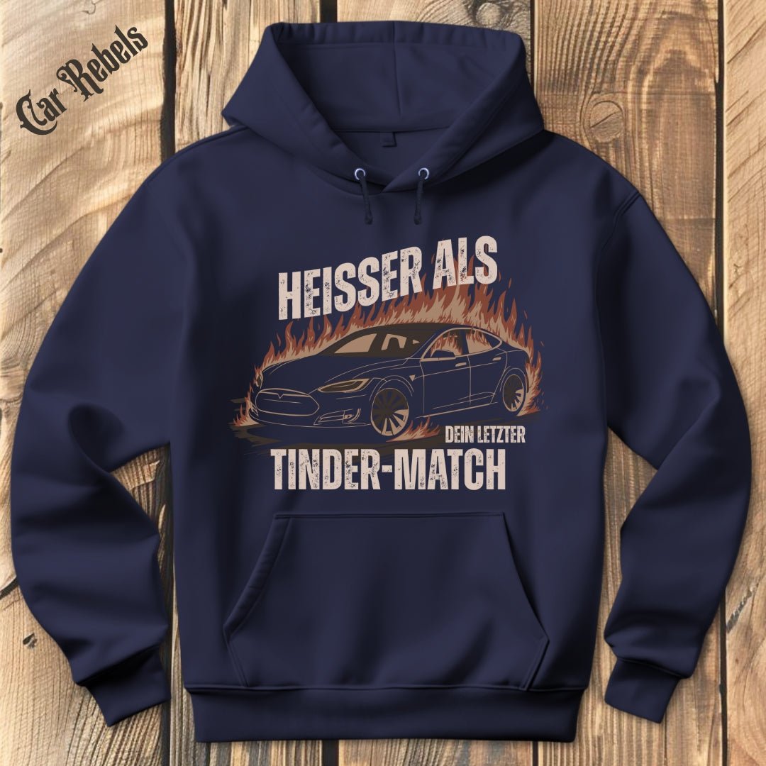 Tesla Tinder Hoodie - Car Rebels