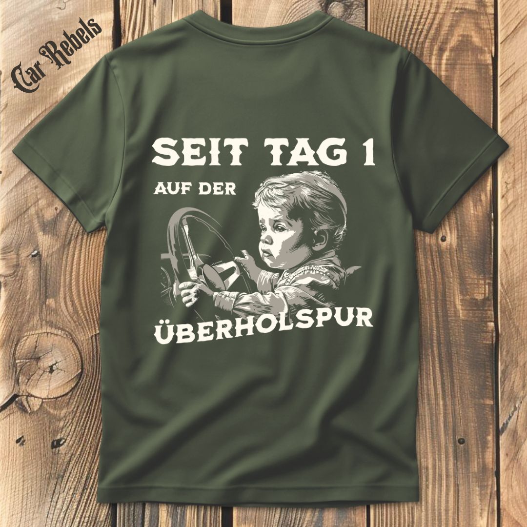 Überholspur T-Shirt Backprint - Car Rebels