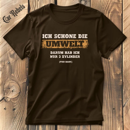 Umweltschonung 6 Zylinder | Unisex T - Shirt - Car Rebels