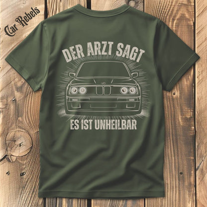 Unheilbar BMW Classic e30 T-Shirt Backprint - Car Rebels