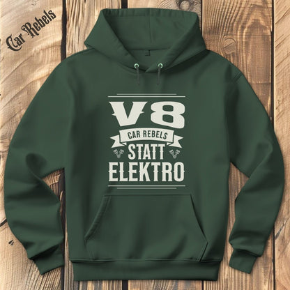 V8 statt Elektro | Hoodie - Car Rebels