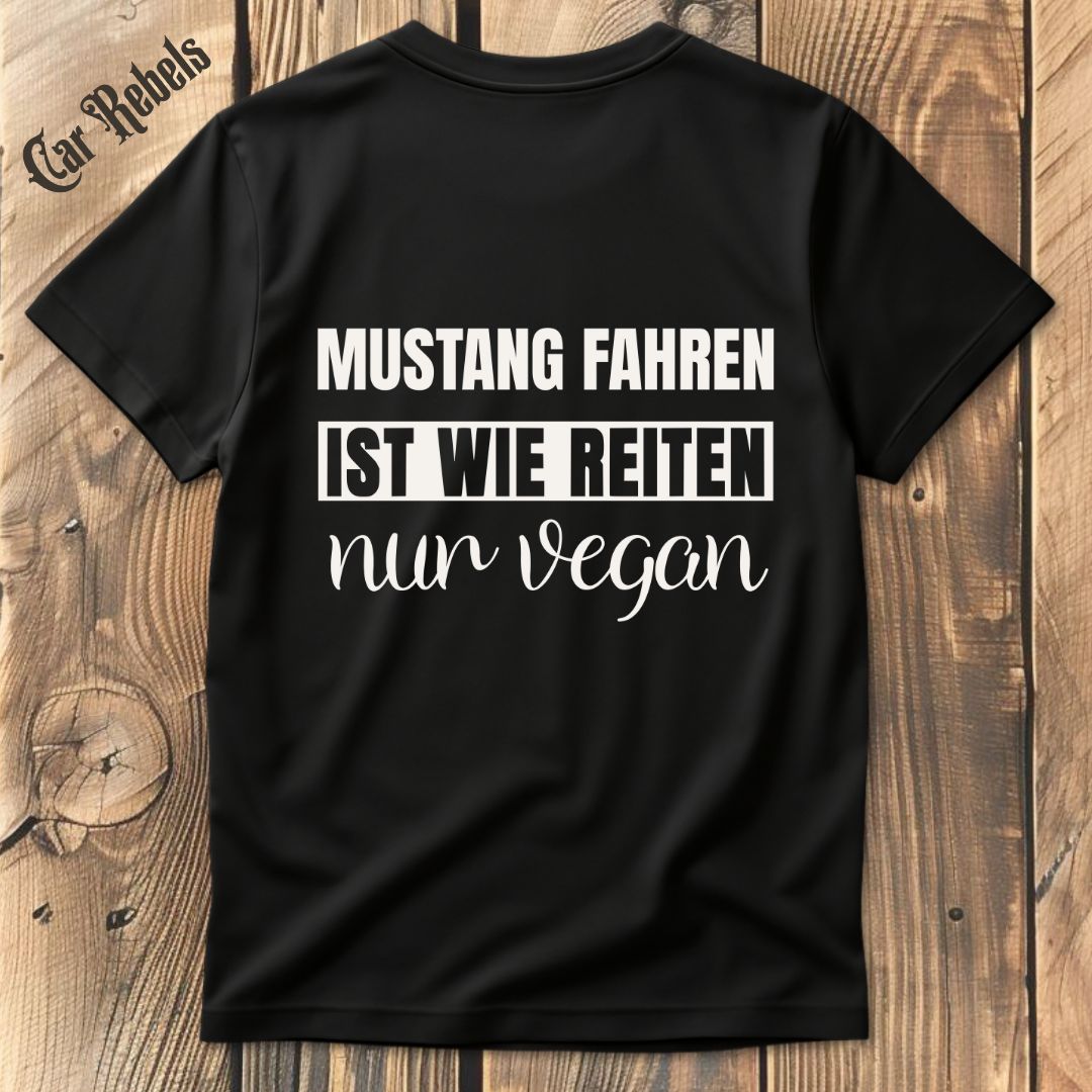 Veganer Mustang T-Shirt Backprint - Car Rebels